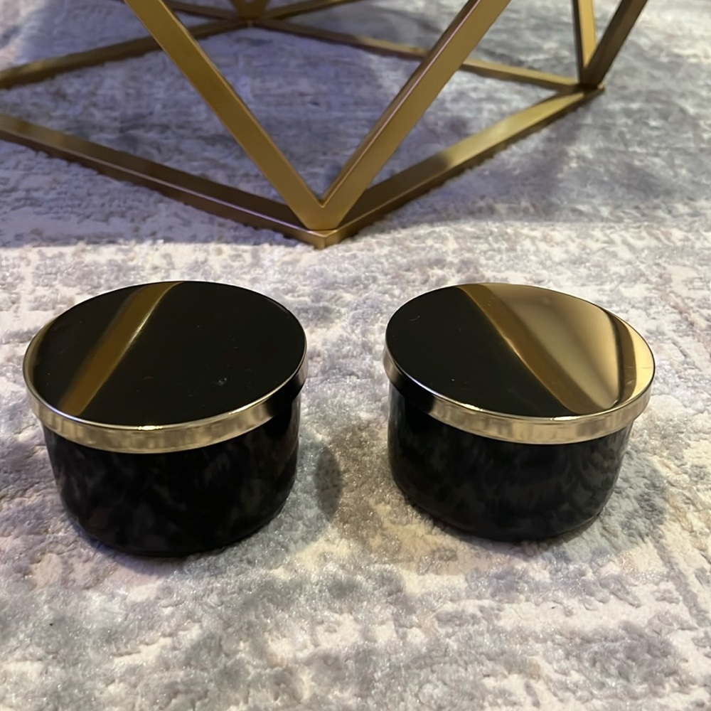 Set of 2 - Z GALLERIE Multi Use Ceramic Storage Canisters Duo